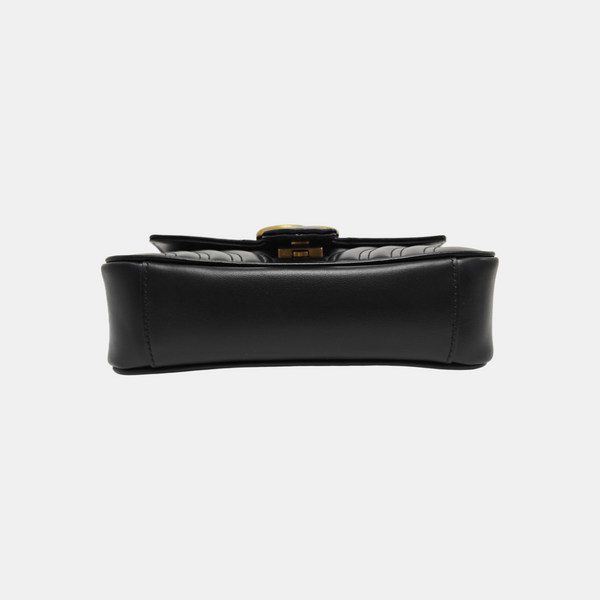 GG Marmont Small Quilted Calfskin Black