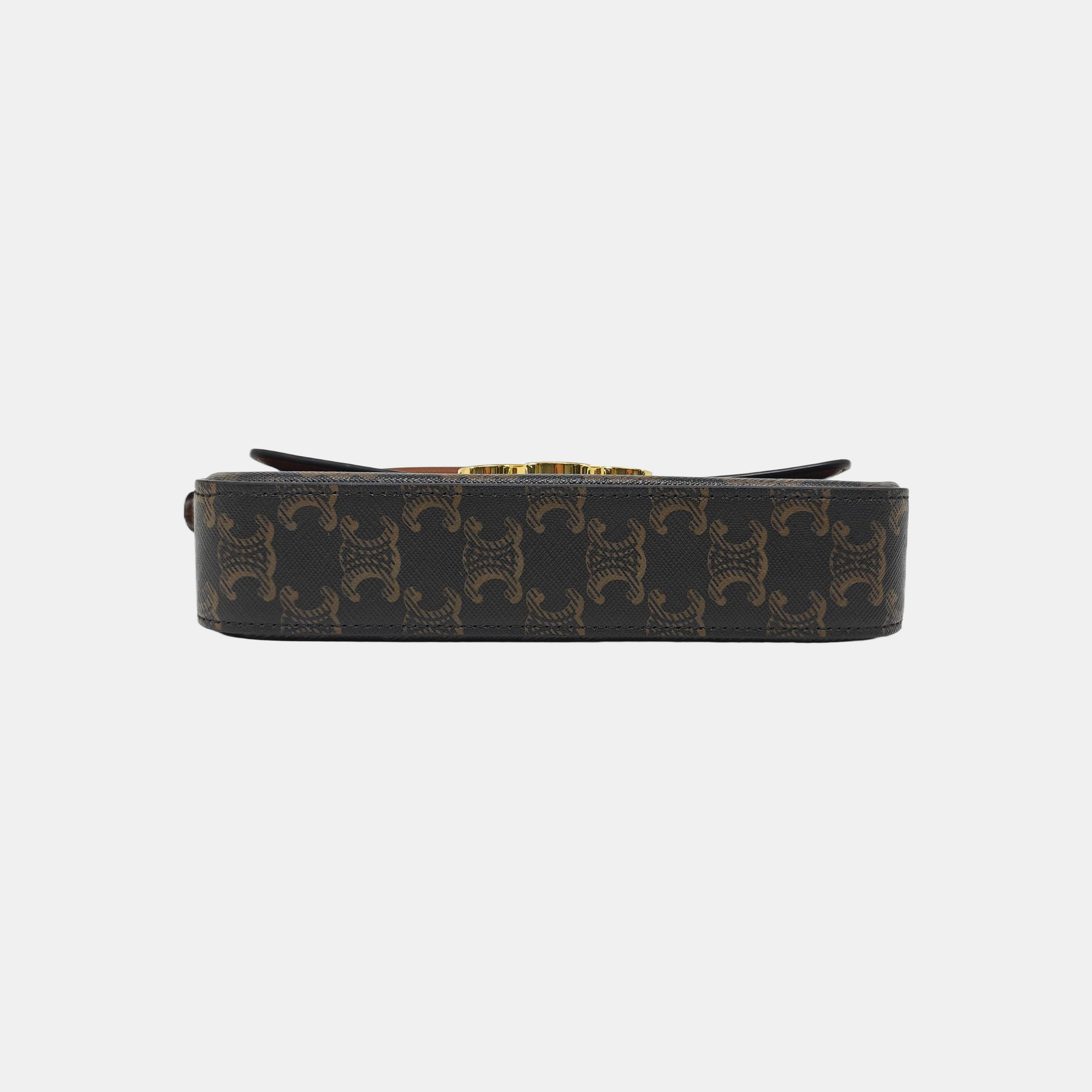 TRIOMPHE Small Coated Canvas Brown