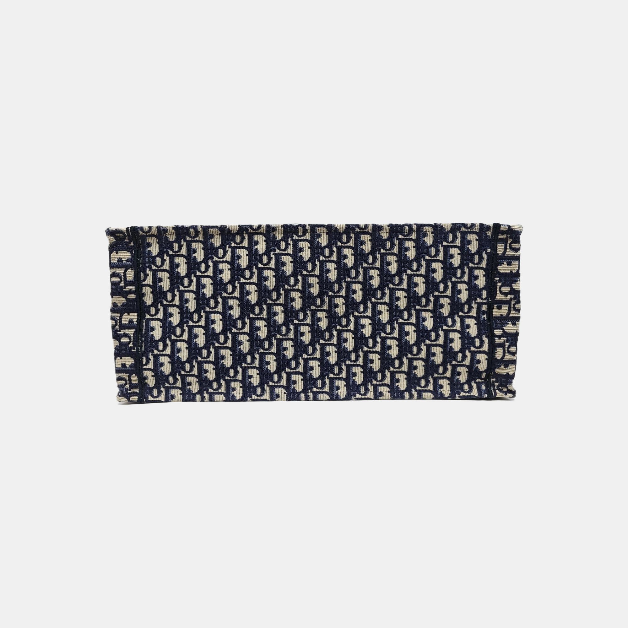 Book Tote Large Oblique Canvas Blue