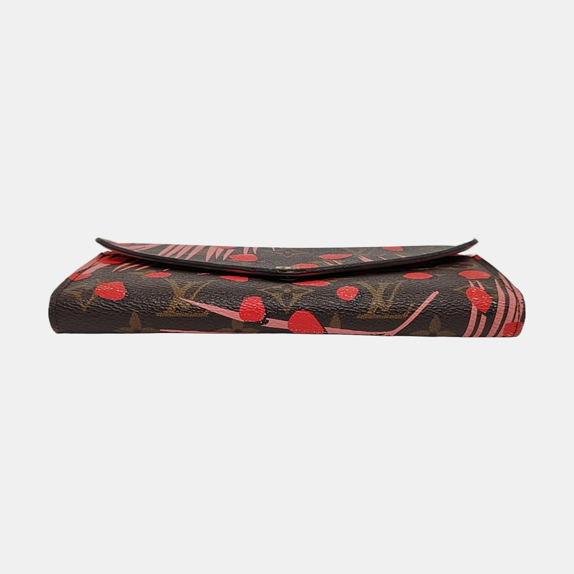 SARAH Monogram Coated Canvas Brown Wallet