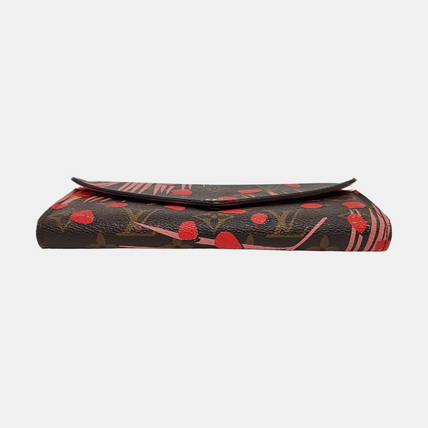 SARAH Monogram Coated Canvas Brown Wallet