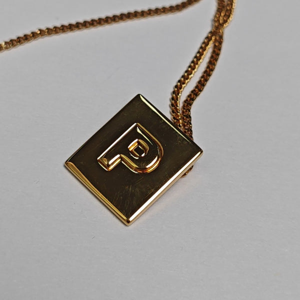 ALPHABET Brass Gold Necklace
