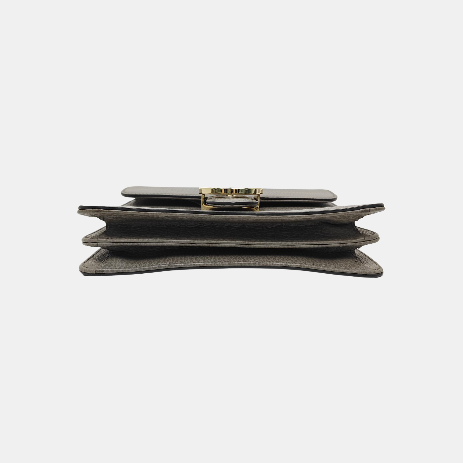Interlocking G Small Calfskin Gray