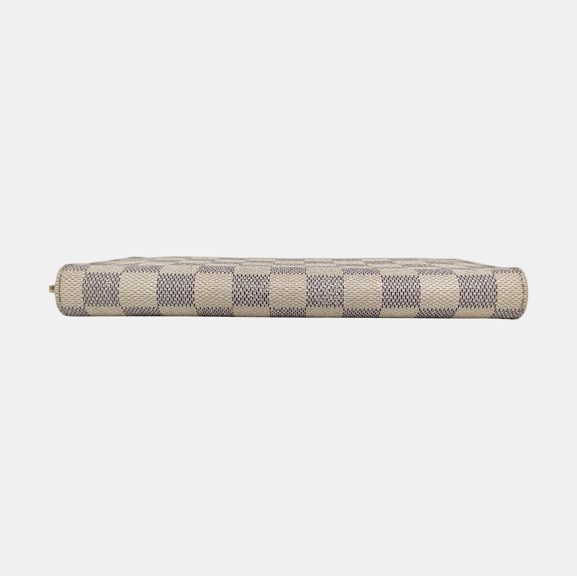 ZIPPY Damier Azur Coated Canvas White Wallet