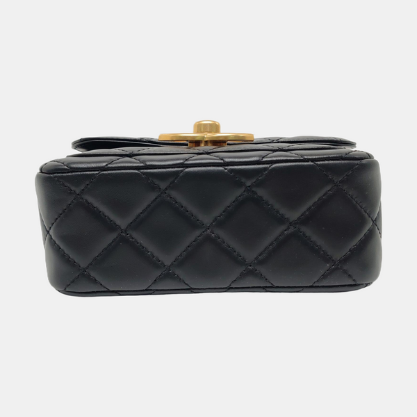 Mini Quilted Lambskin Black