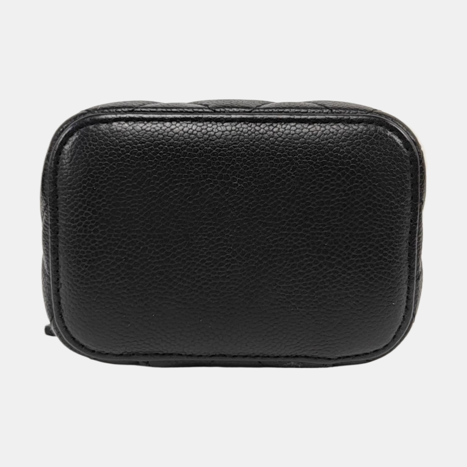 VANITY CASE Mini Quilted Grained Calfskin Black