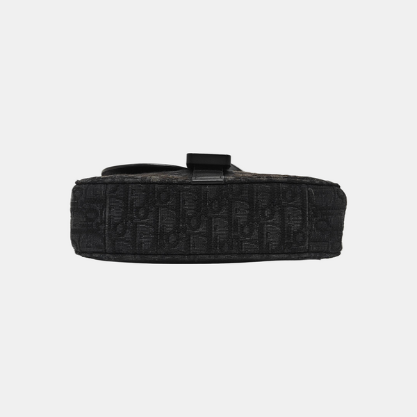 Saddle Small Oblique Canvas Black