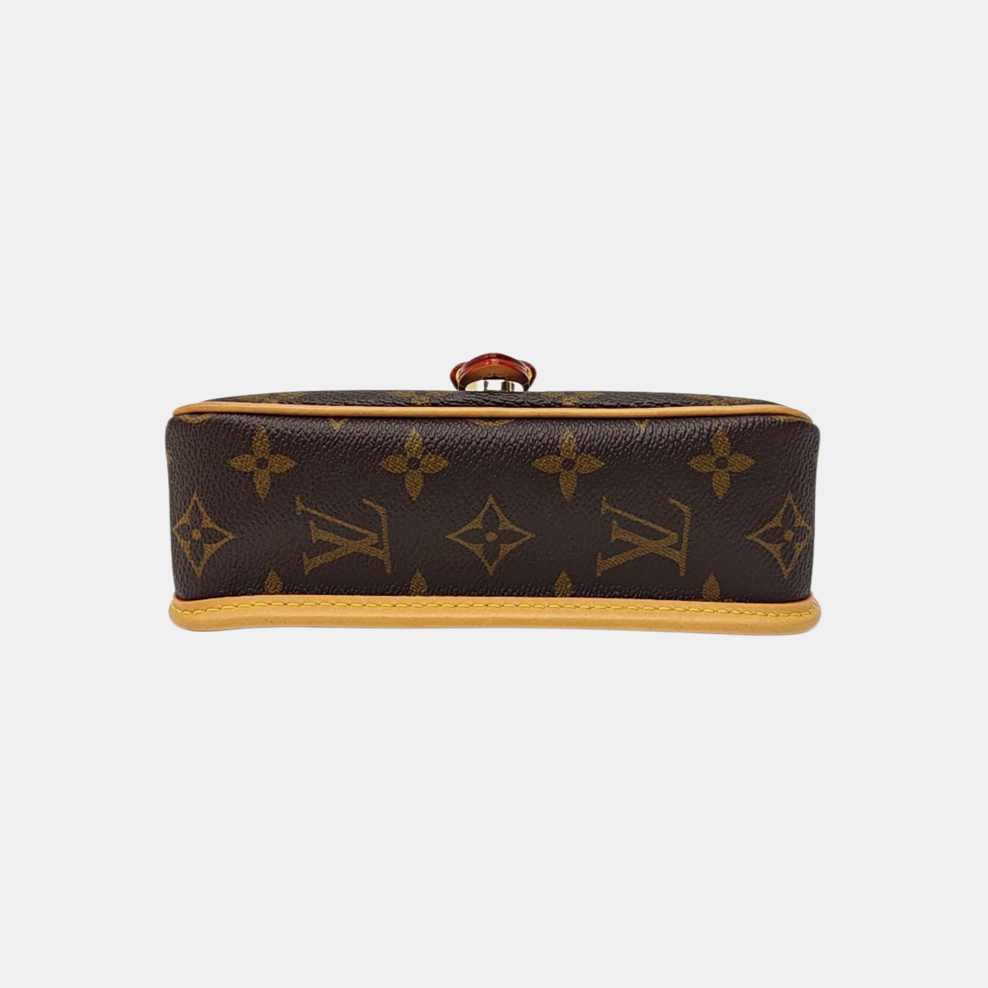 DIANE Nano Monogram Coated Canvas Brown