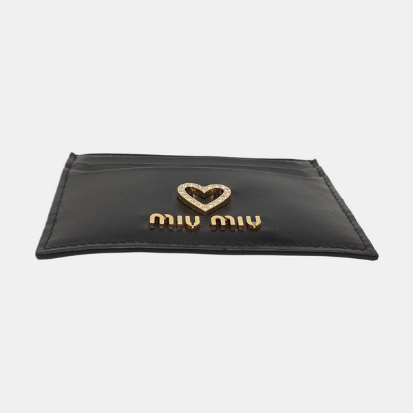 Love Calfskin Black Card Holder