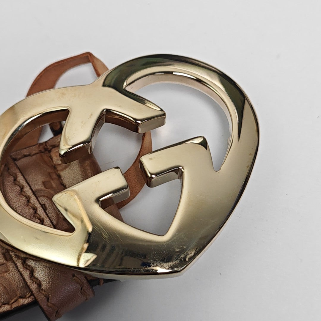 Leather Belt Beige
