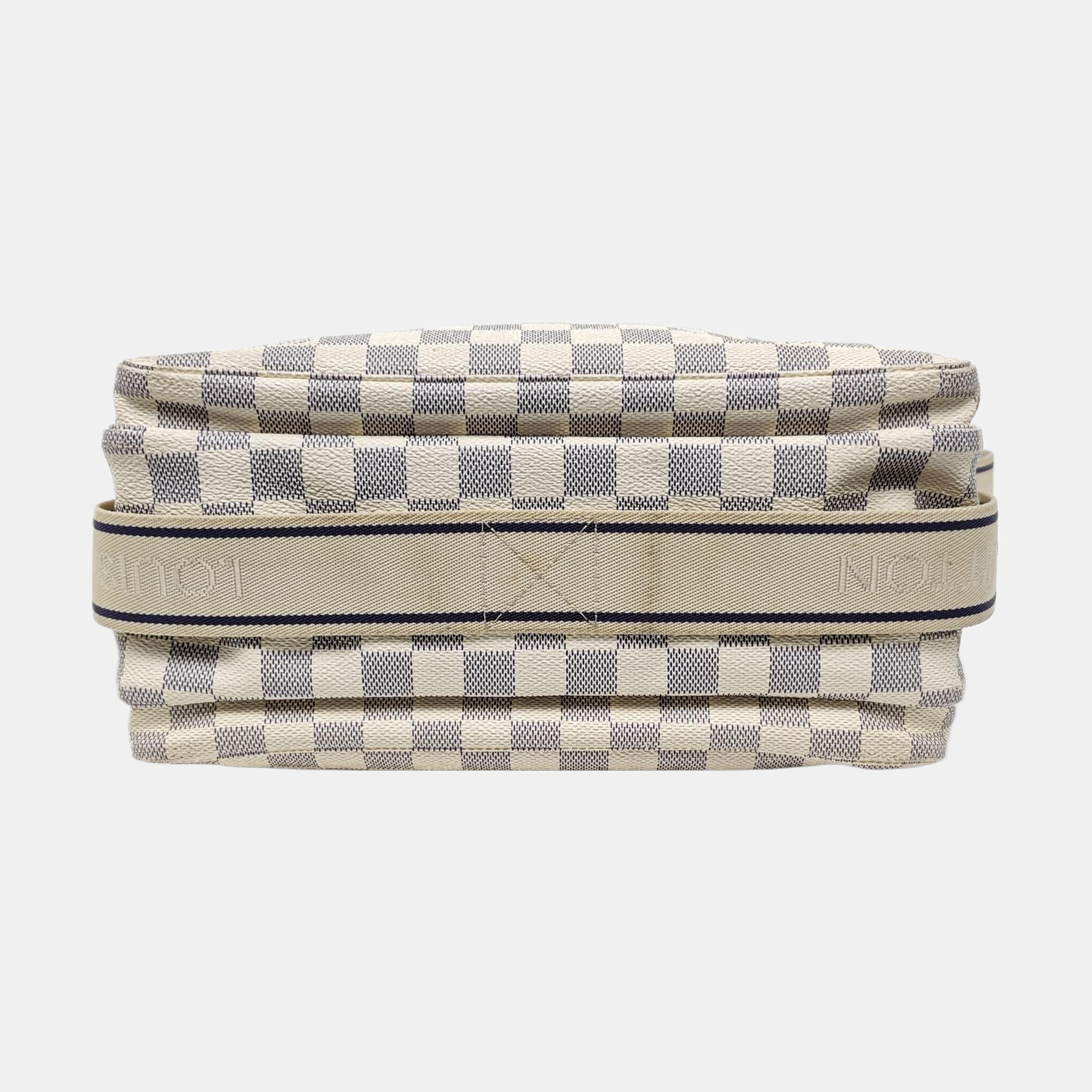 NAVIGLIO Damier Azur Coated Canvas White