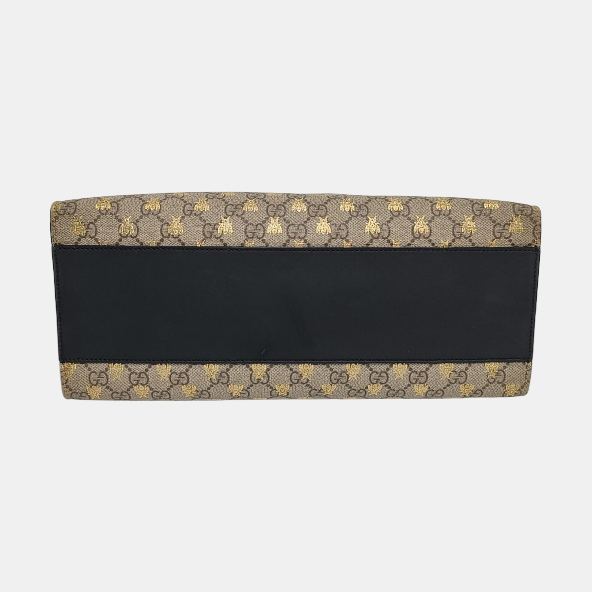 Padlock Medium Monogram Coated Canvas Brown