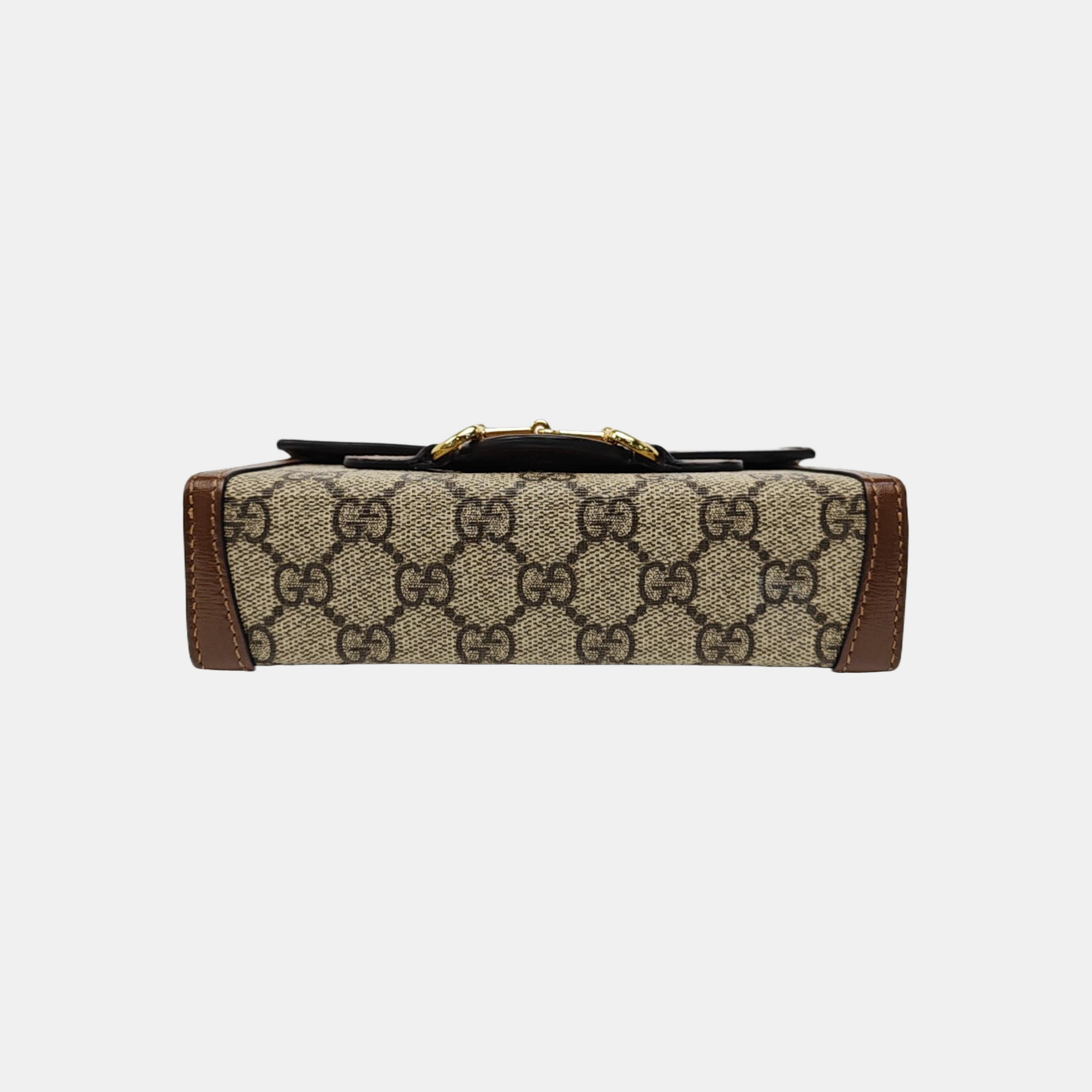 Horsebit 1955 Mini Monogram Coated Canvas Beige