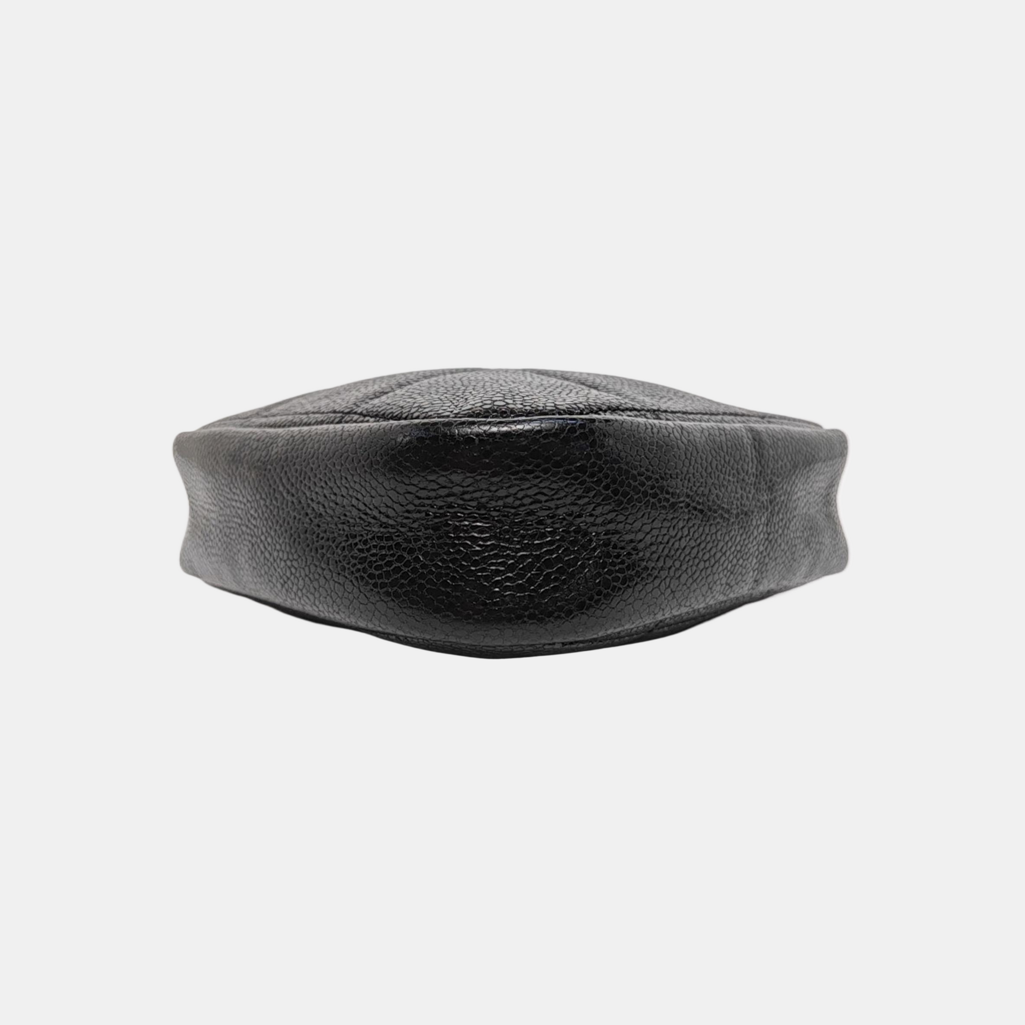 Diamond Quilted Grained Calfskin Black