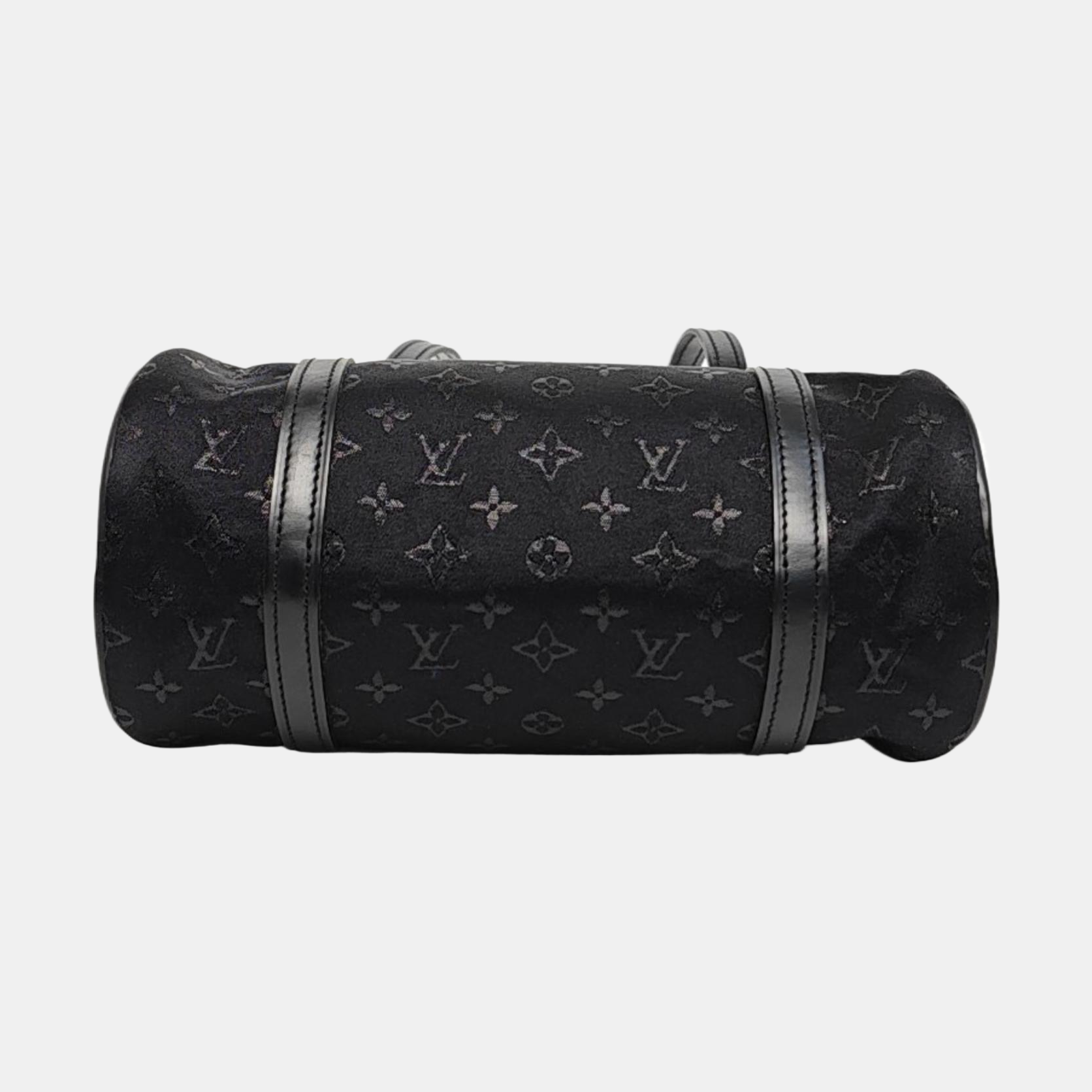 Authenticated pre-owned  PAPILLON 19 Monogram Silk Satin Black - Top Handle Bag at Looply