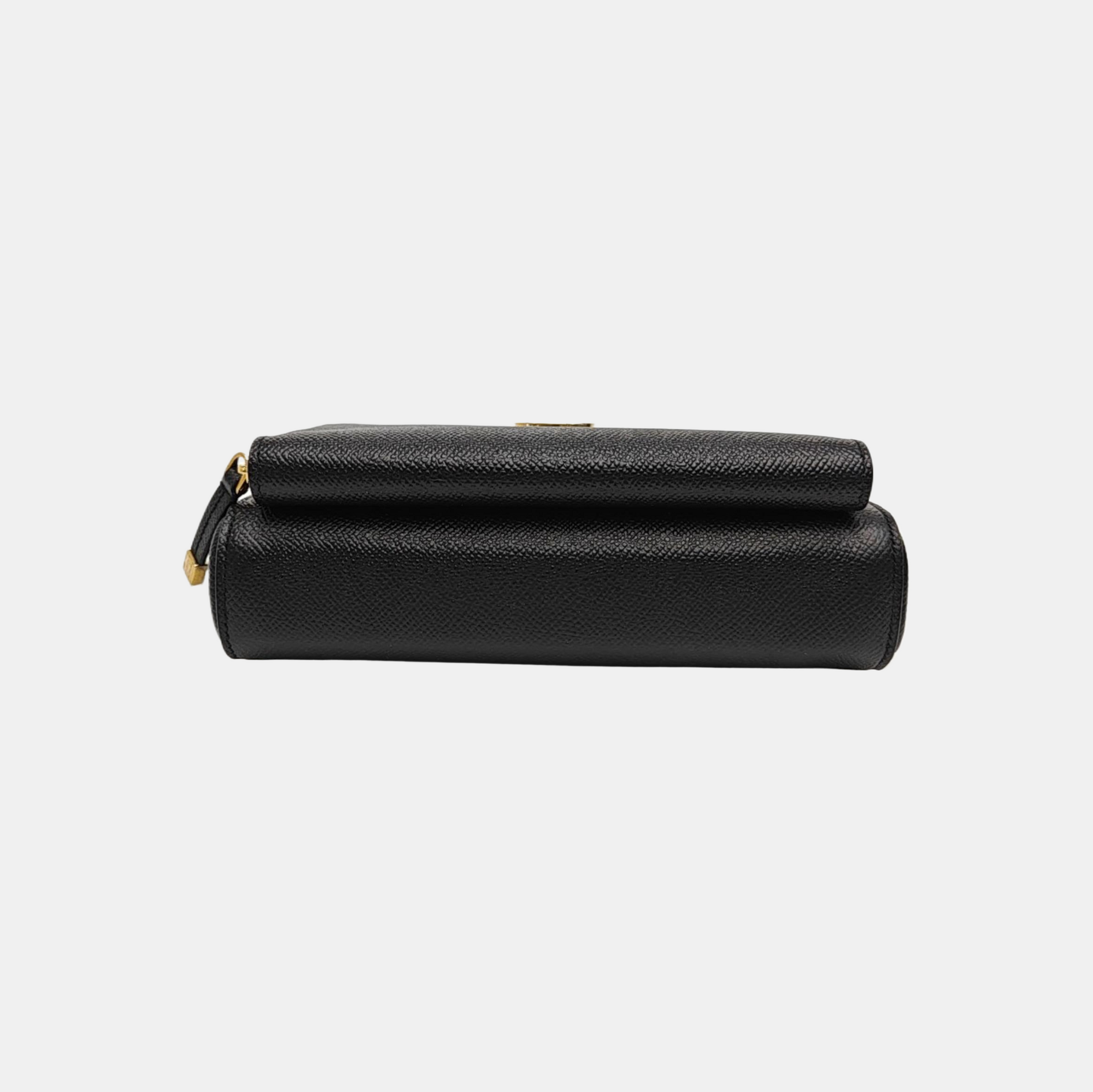 Calfskin Shoulder Bag Black
