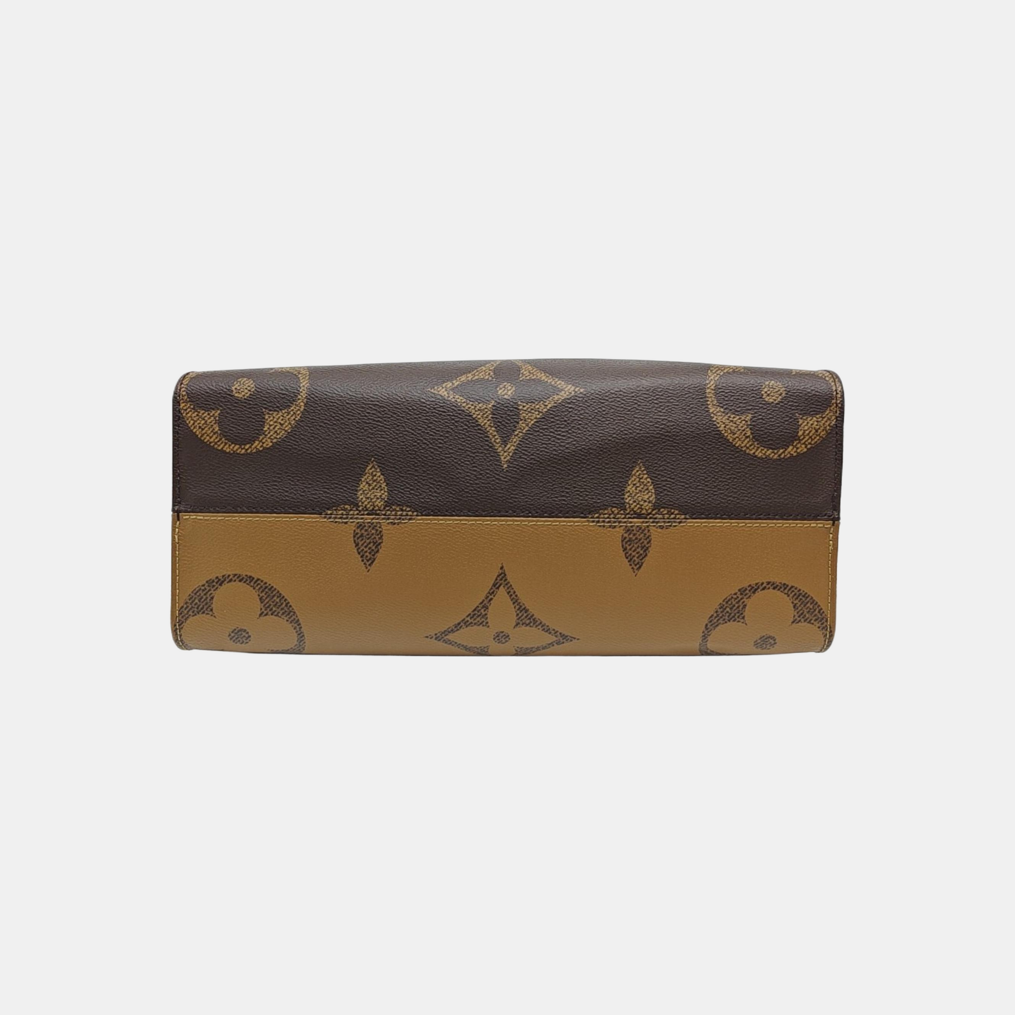 ONTHEGO MM Monogram Coated Canvas Brown