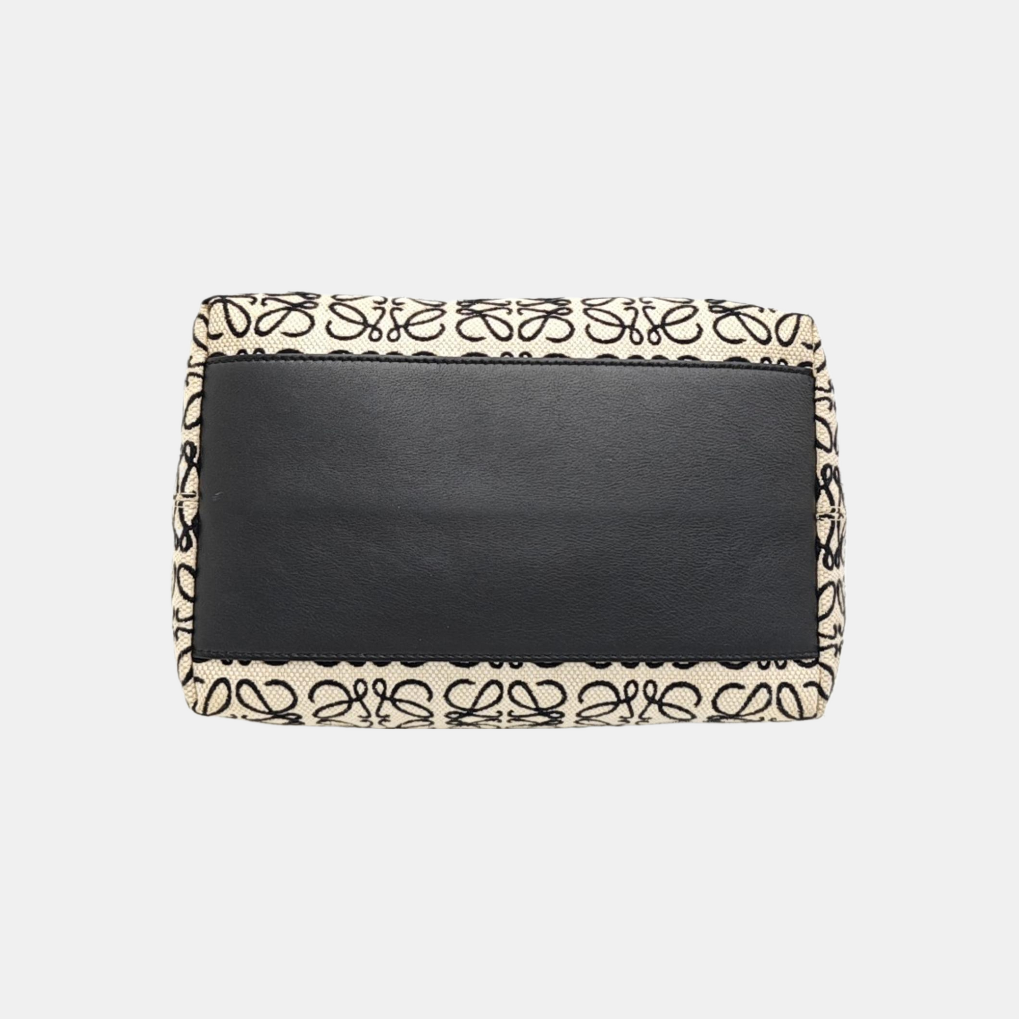 Monogram Fabric Top Handle Bag Beige