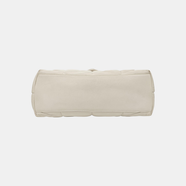 PUFFER Medium Quilted Lambskin White