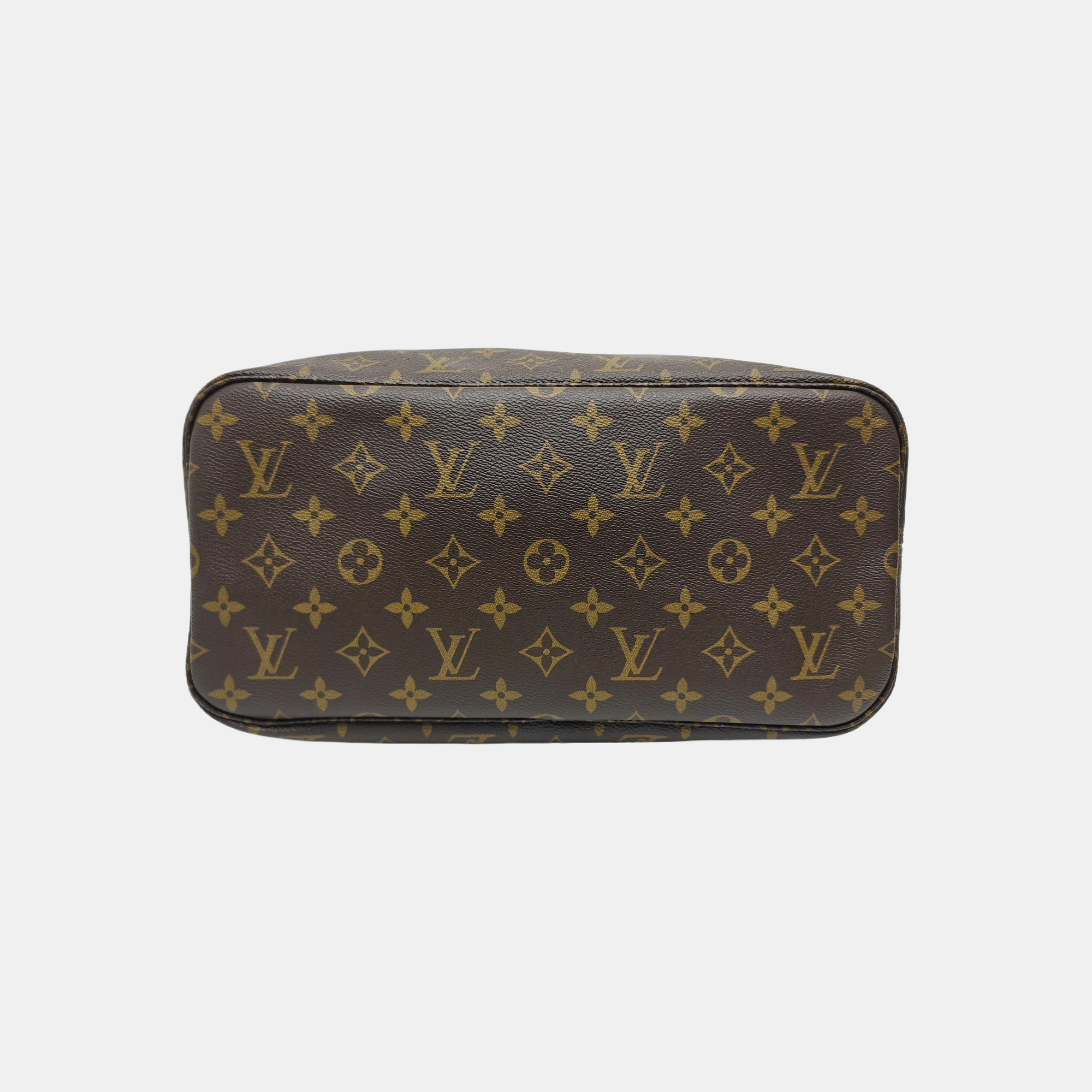 NEVERFULL MM Monogram Coated Canvas Brown