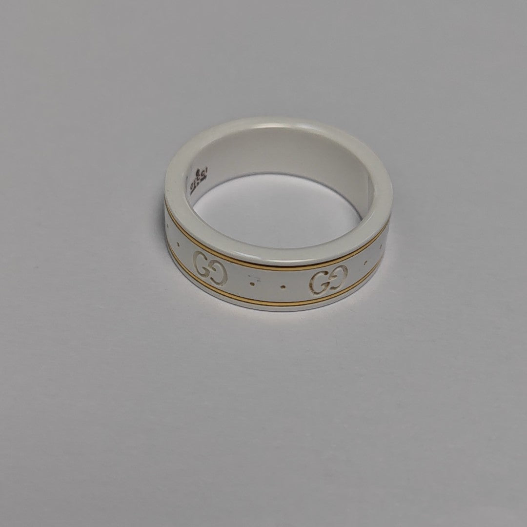 Icon 18k Gold White Ring HK 18