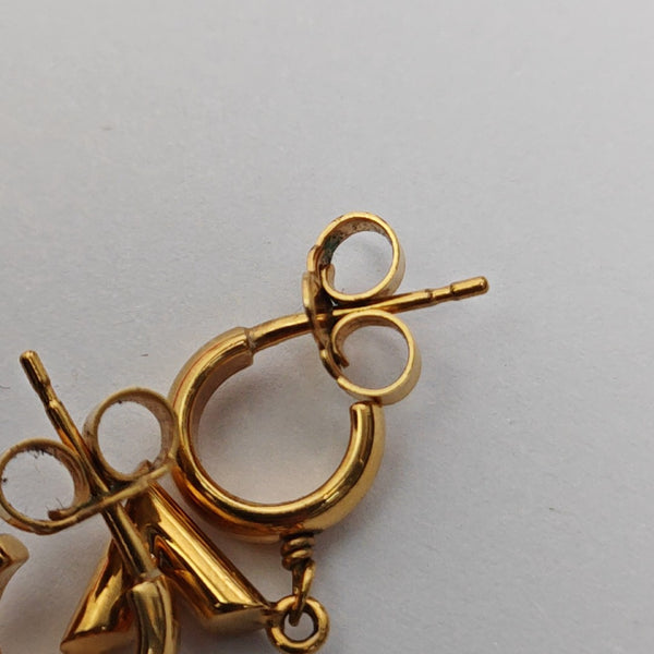 Metal Gold Stud Earrings