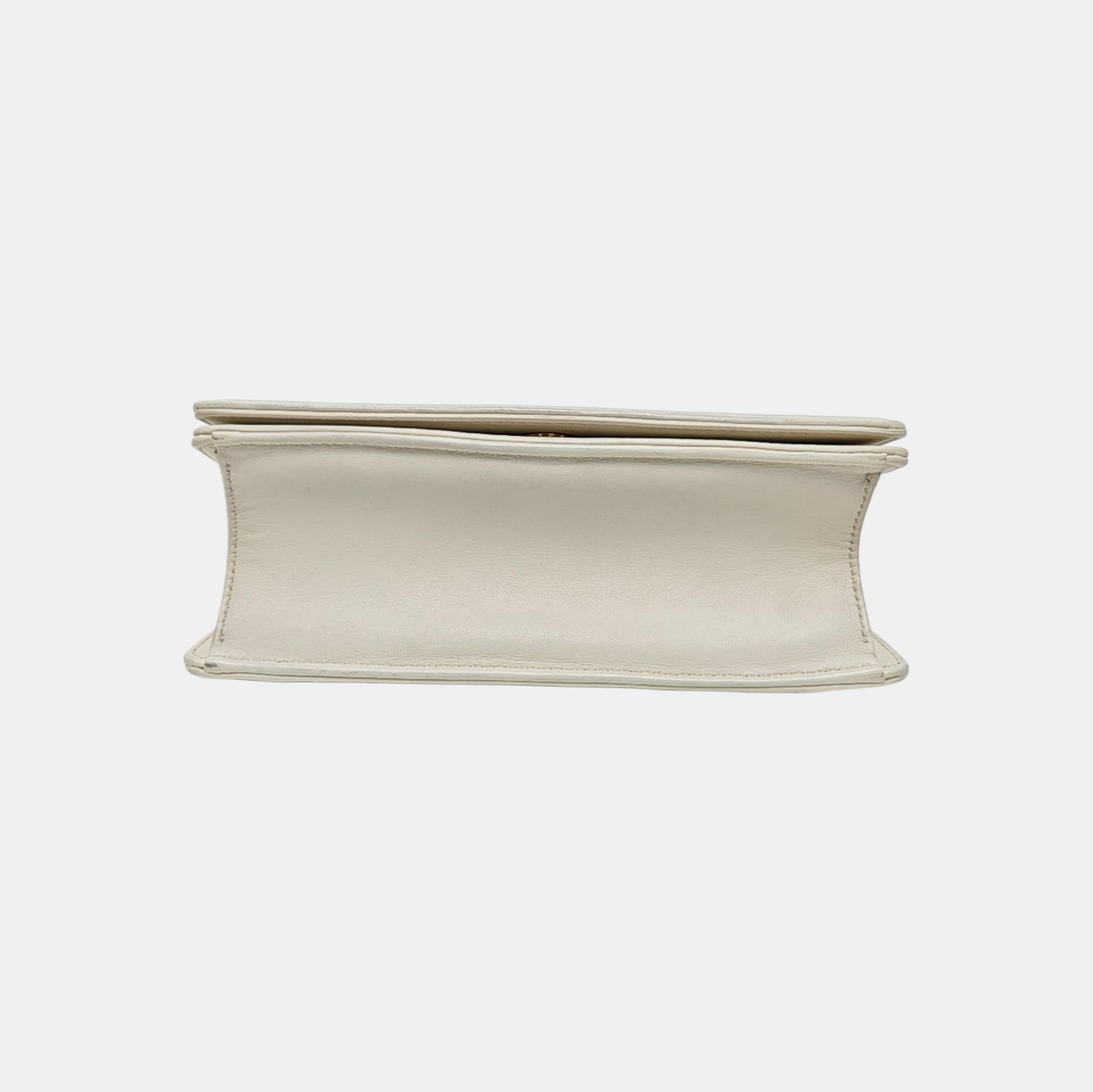 Diorama Small Cannage Calfskin White