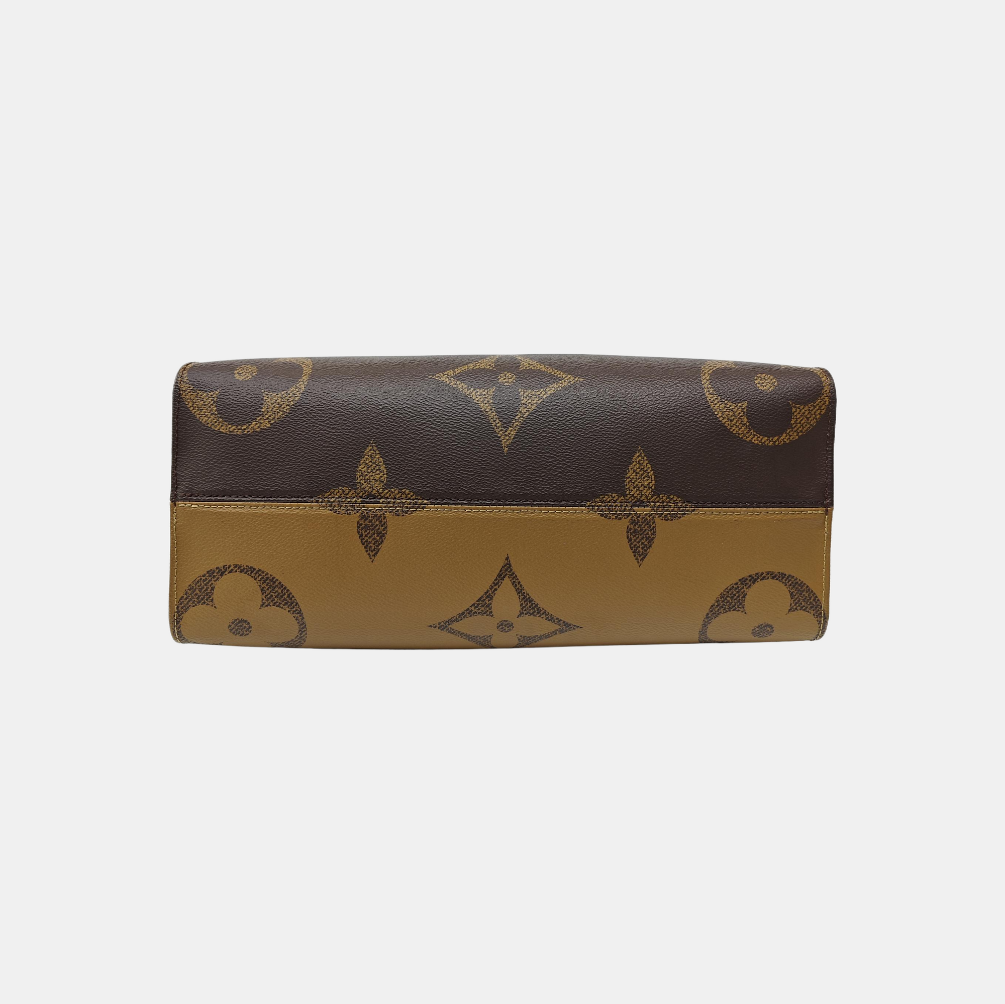 ONTHEGO MM Monogram Coated Canvas Brown