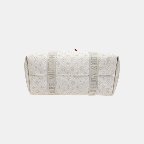 Monogram Coated Canvas Tote Bag Beige