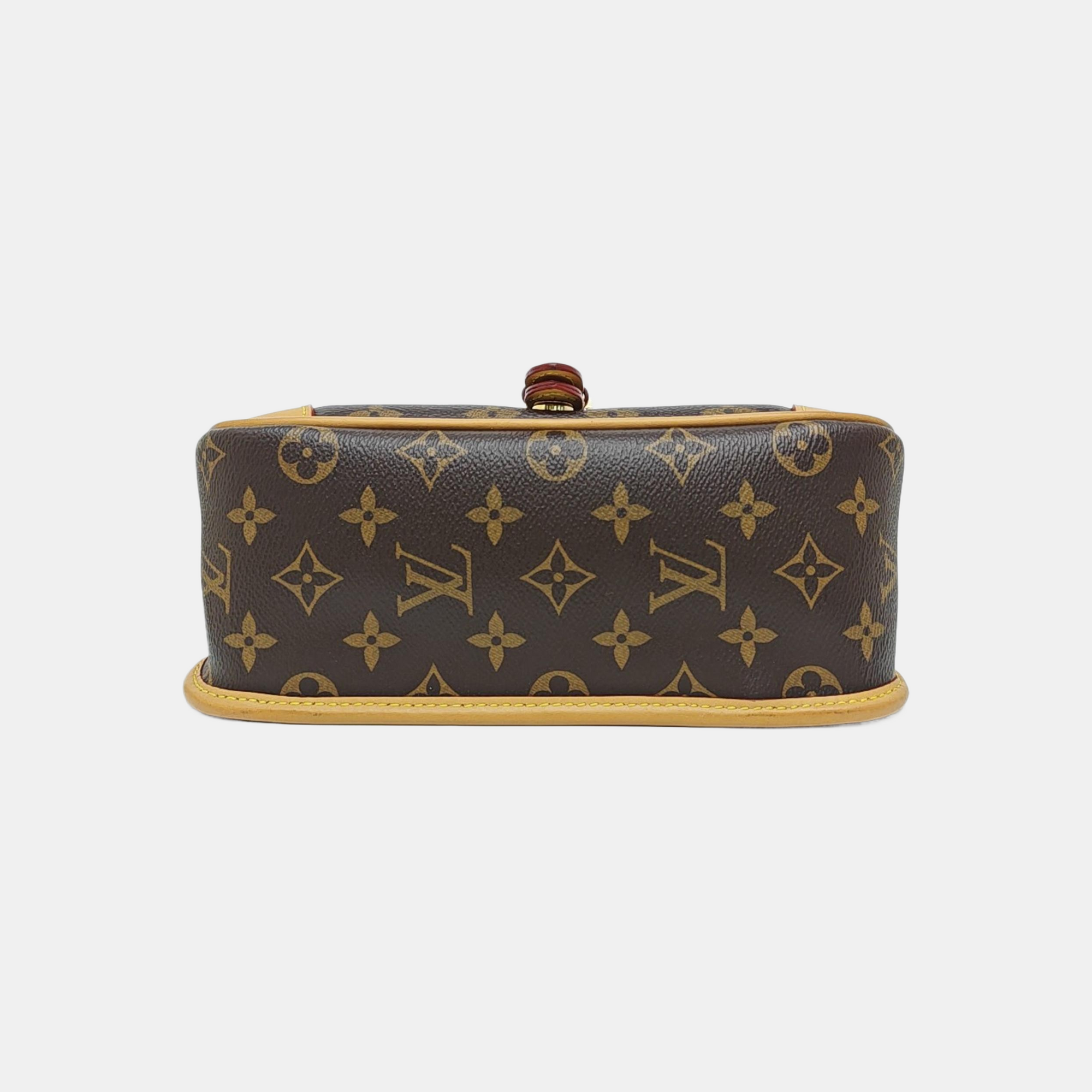 DIANE Monogram Coated Canvas Brown