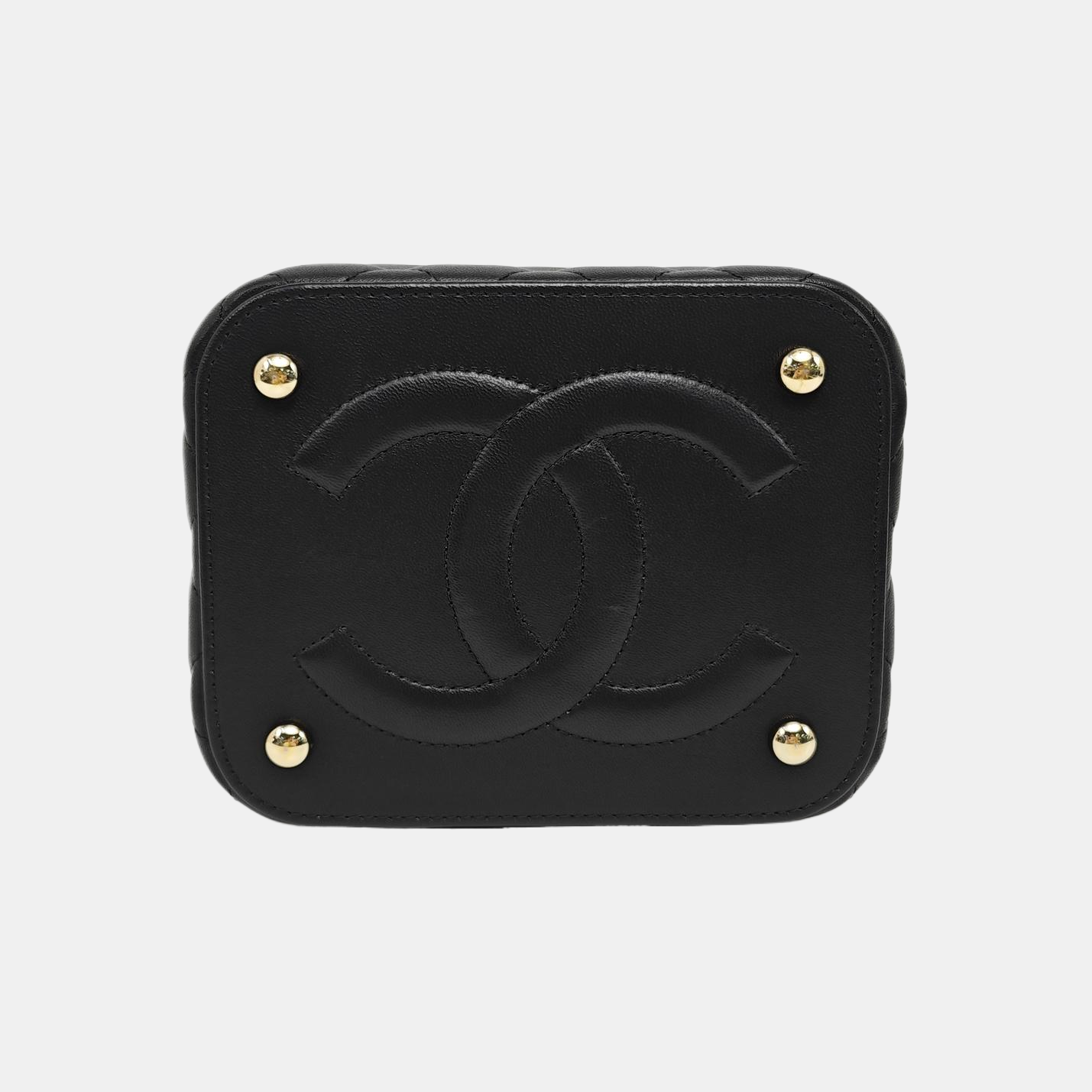 VANITY CASE Small Quilted Lambskin Black