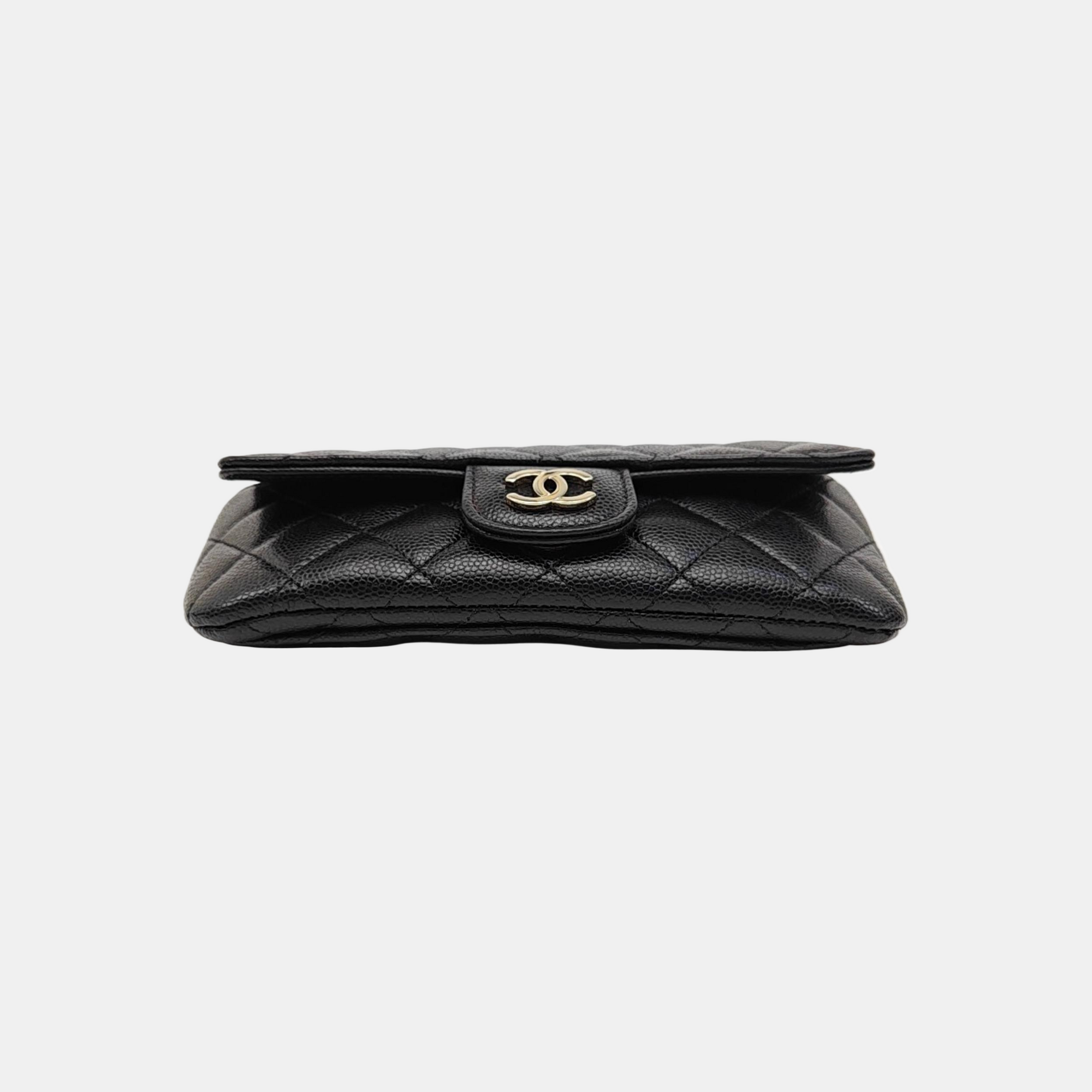 CLASSIC FLAP Super Mini Quilted Grained Calfskin Black