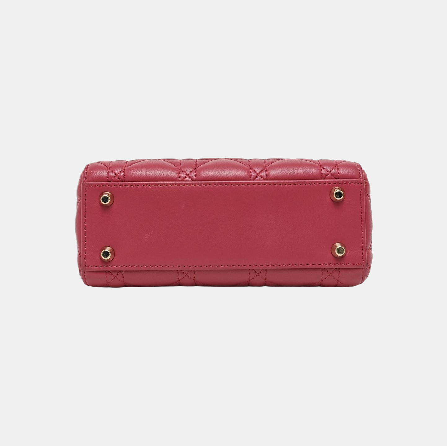 Lady Dior Mini Cannage Lambskin Red