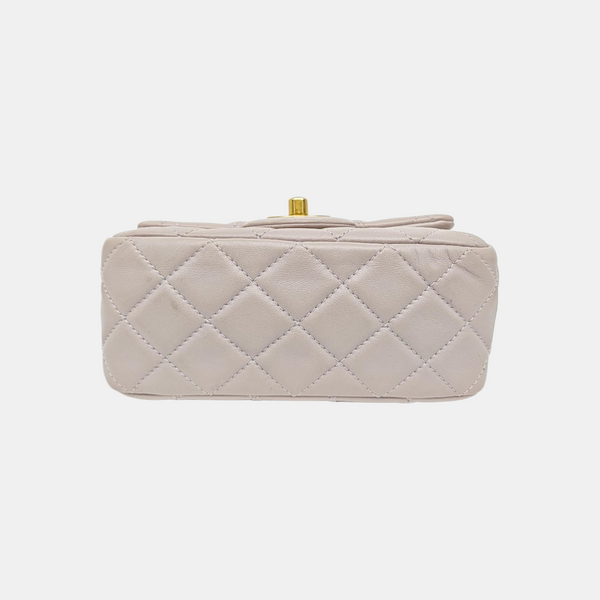 CLASSIC FLAP Mini Quilted Lambskin Purple