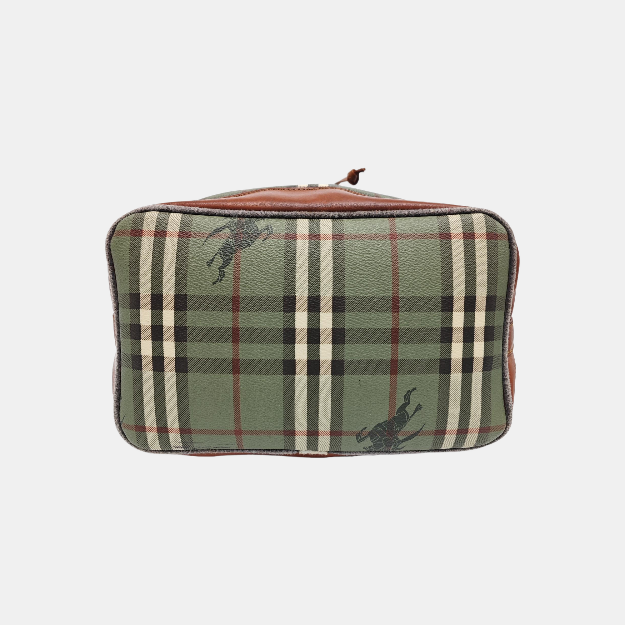 Coated Canvas Bucket Bag Green