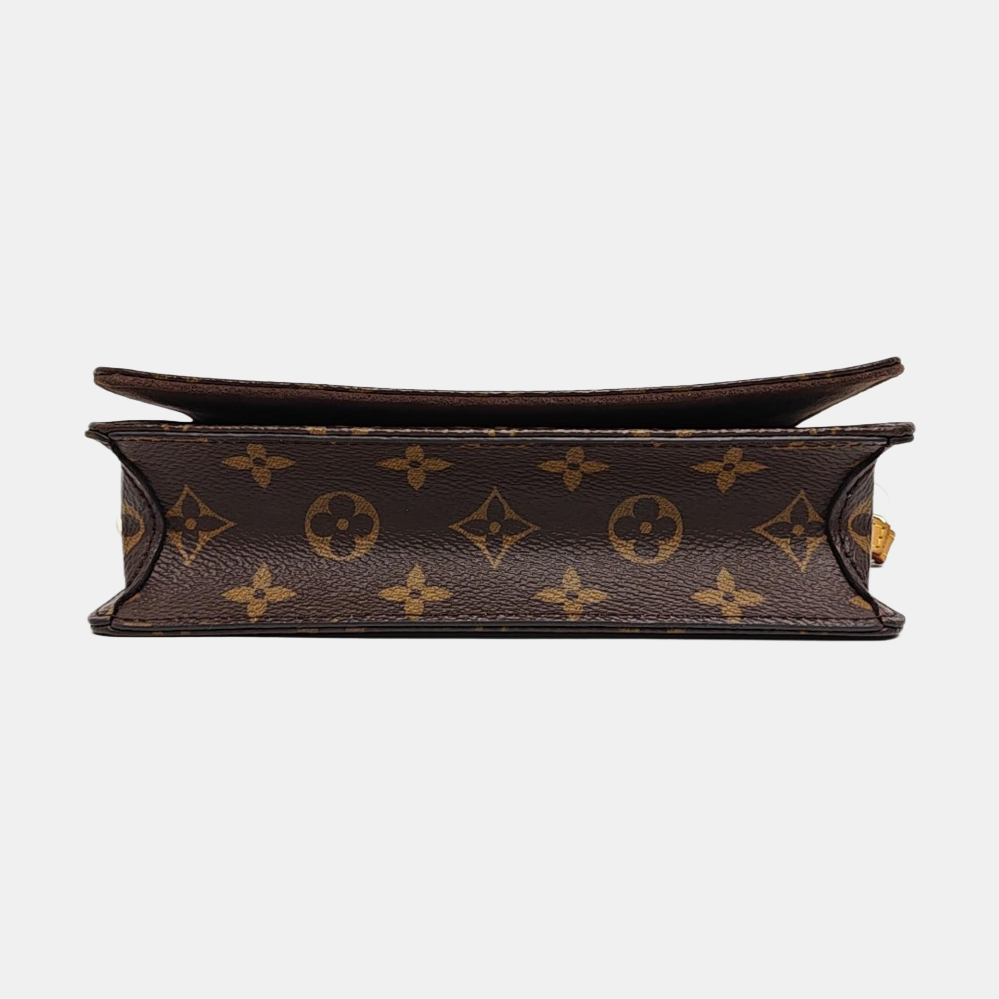Lily Monogram Coated Canvas Brown
