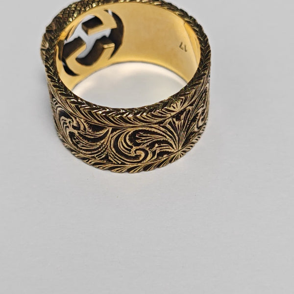 Interlocking G 18k Gold Ring HK 17