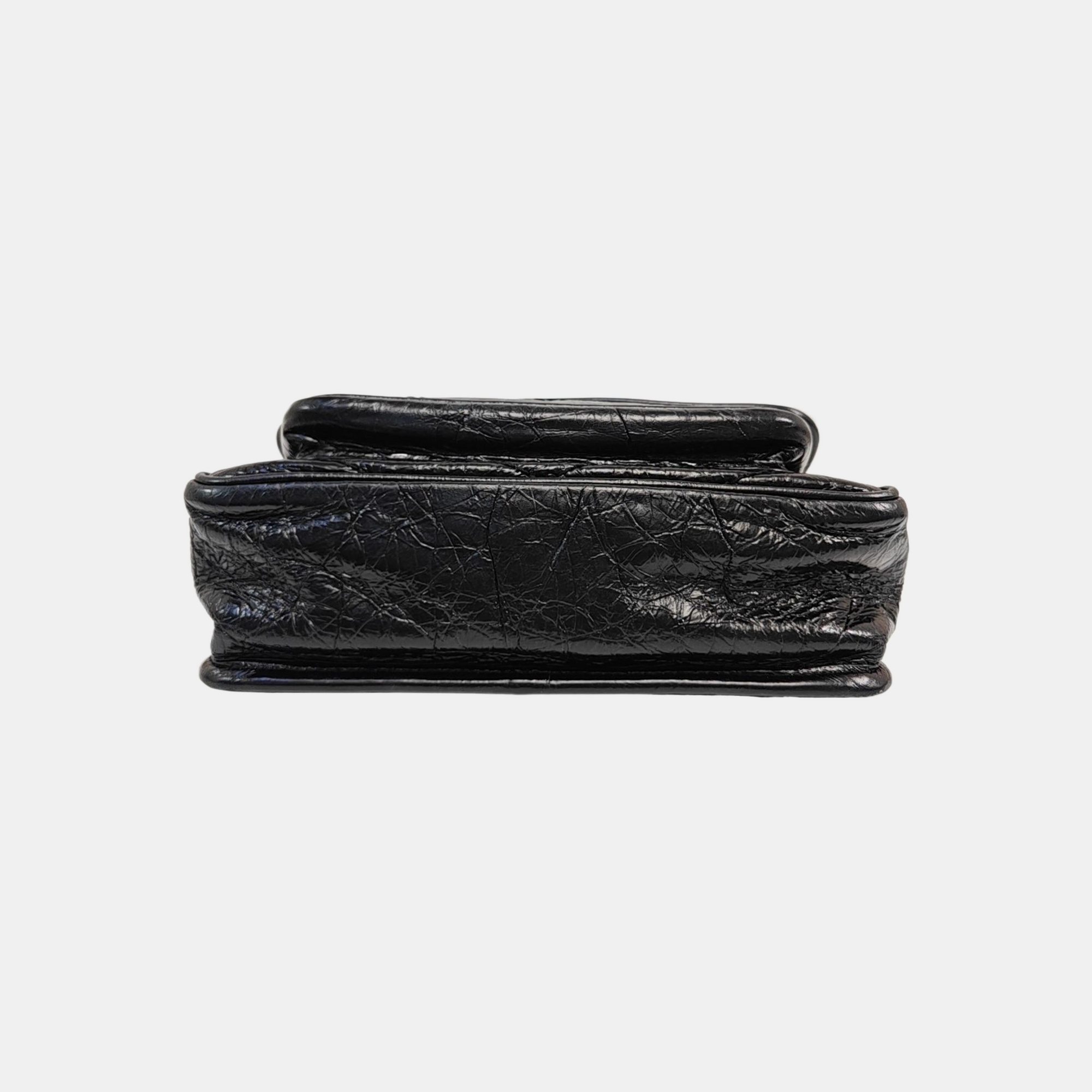 NIKI Small Chevron Calfskin Black