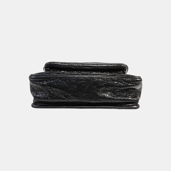 NIKI Small Chevron Calfskin Black