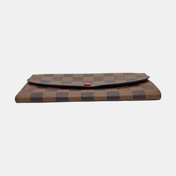 EMILIE Damier Ebene Coated Canvas Brown Wallet