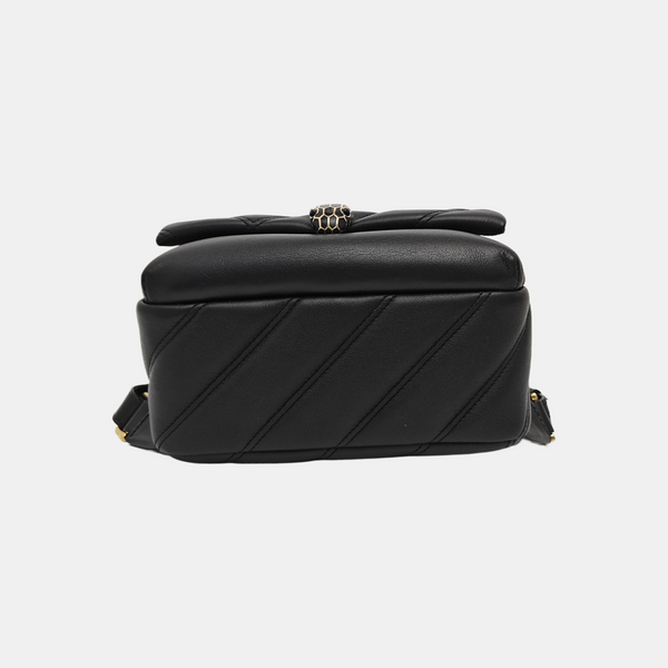 SERPENTI CABOCHON Small Quilted Calfskin Black