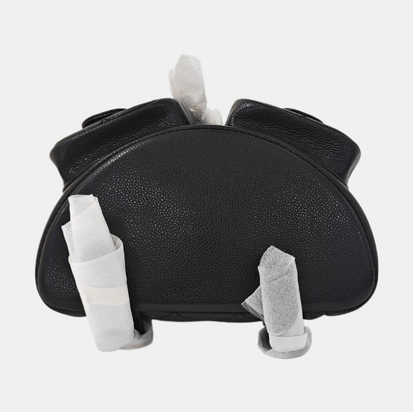DUMA Small Quilted Grained Calfskin Black
