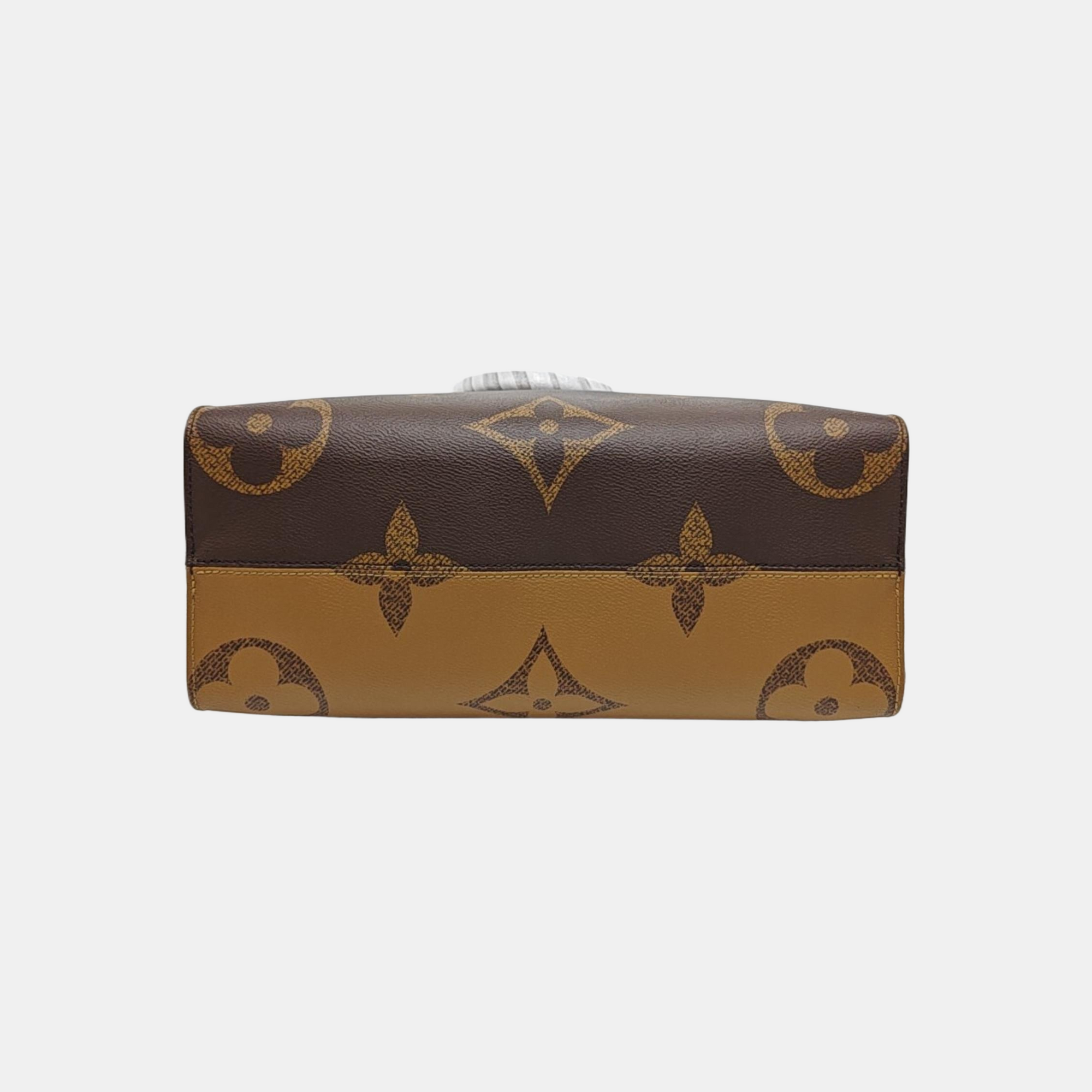 ONTHEGO MM Monogram Coated Canvas Brown