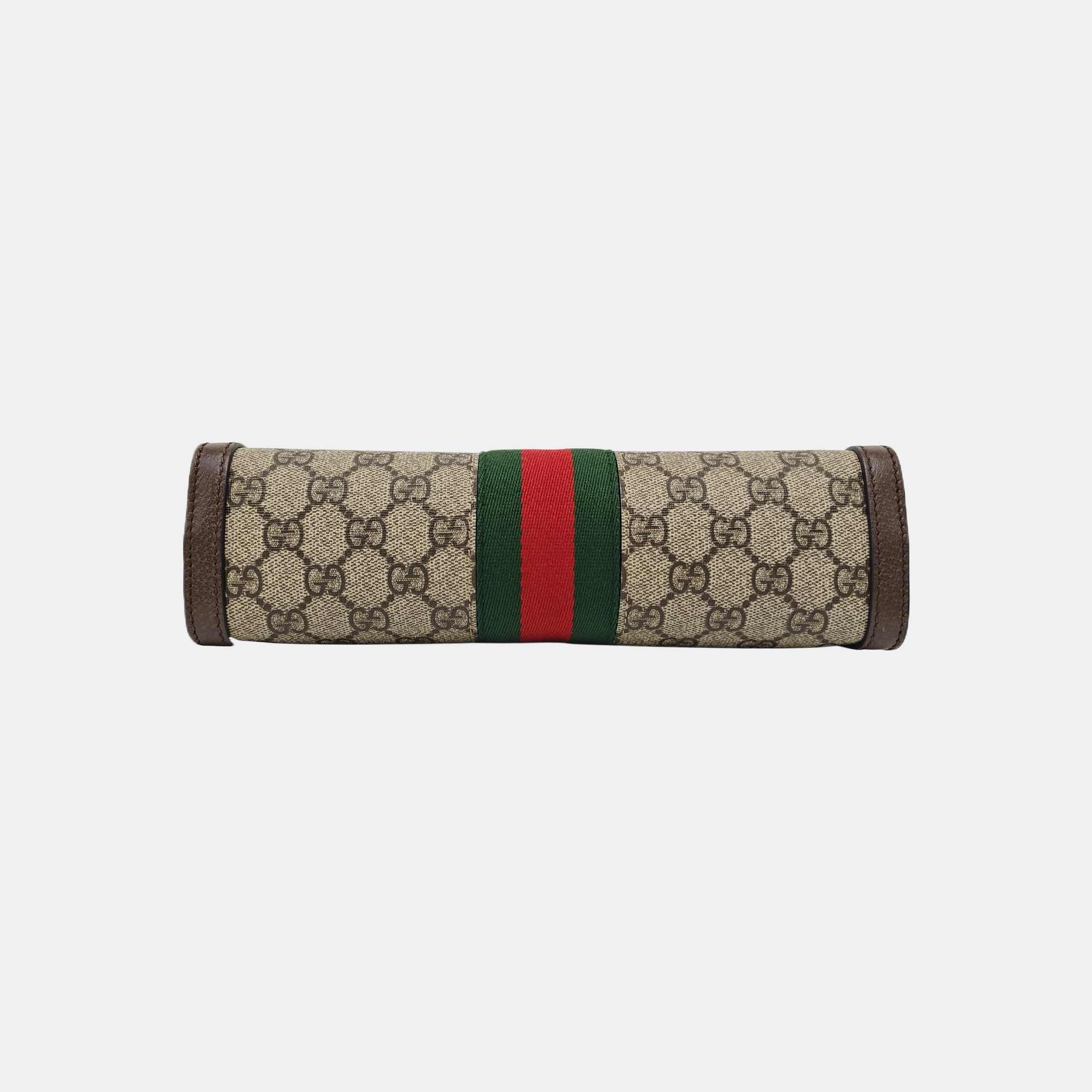 Ophidia Small Monogram Coated Canvas Beige