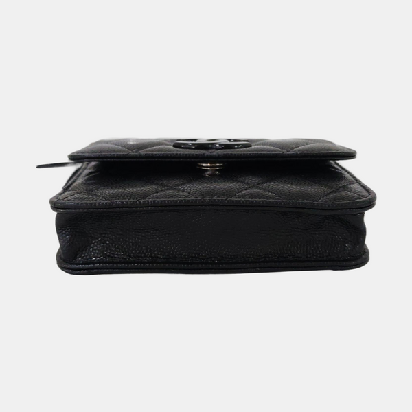 Quilted Grained Calfskin Black