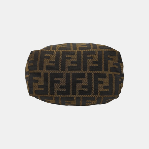 Fabric Top Handle Bag Brown