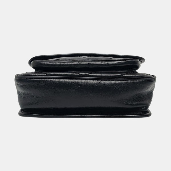 NIKI Small Chevron Calfskin Black
