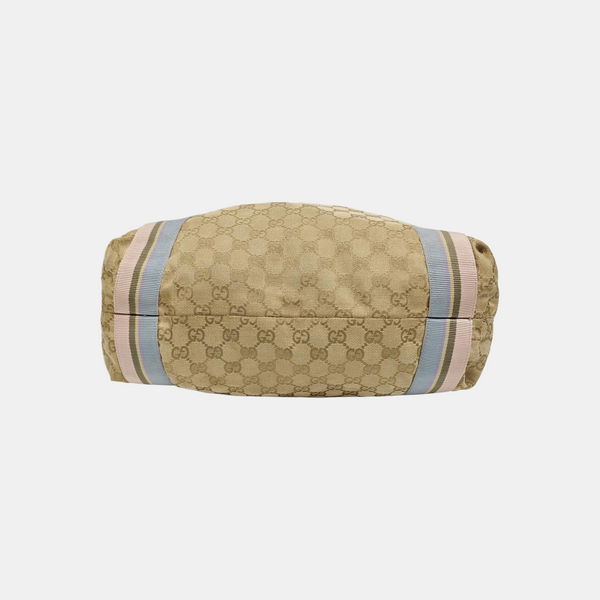 Monogram Canvas Tote Bag Beige