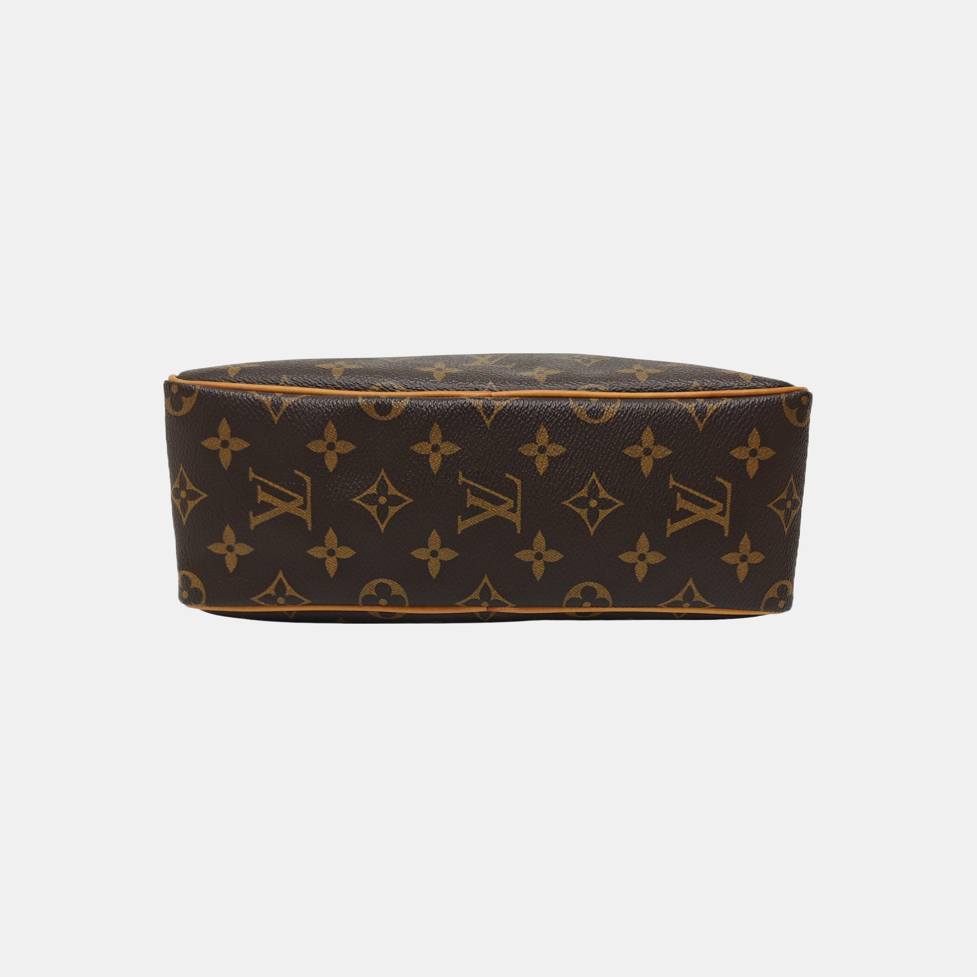 Monogram Coated Canvas Clutch 25 Brown