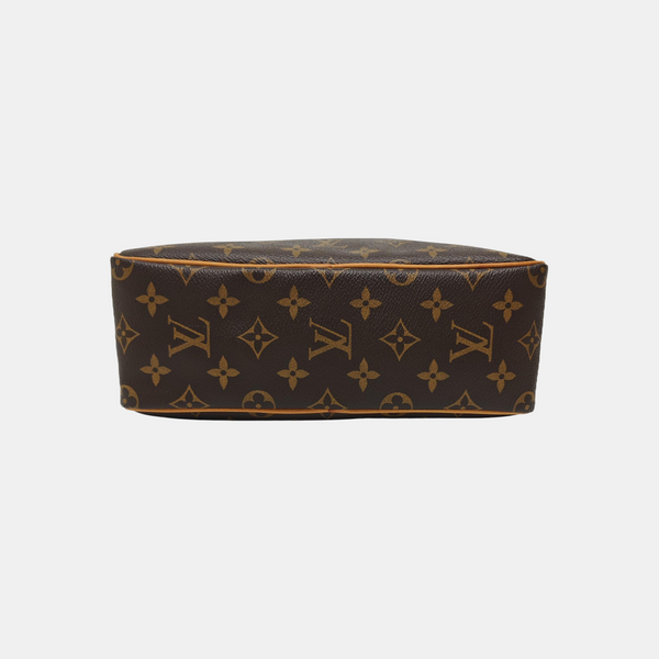 Monogram Coated Canvas Clutch 25 Brown